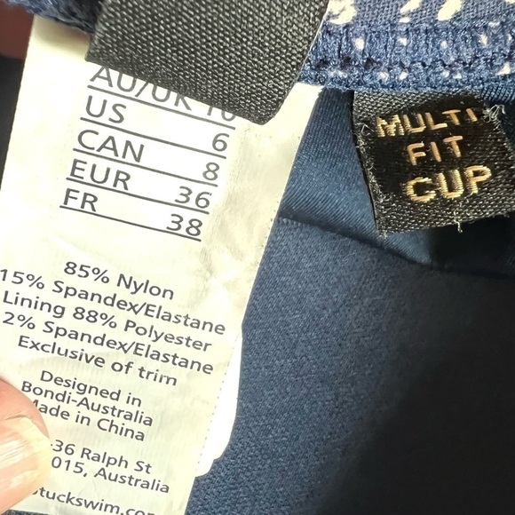 Niptuck Swim Joanna Nautical Foil Tummy Slimming One Piece Swim Suit - Picture 8 of 9